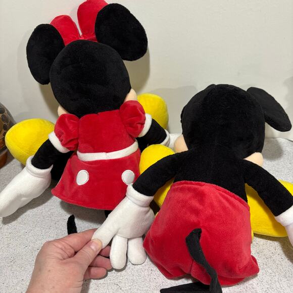 Disney Parks Original Mickey Mouse & Minnie Mouse Stuffed Plush Animals Pair - Picture 7 of 8